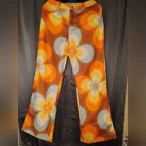 Bold Floral Flare Pants